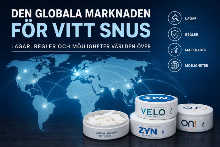 nikotinpåsar global marknad världskarta